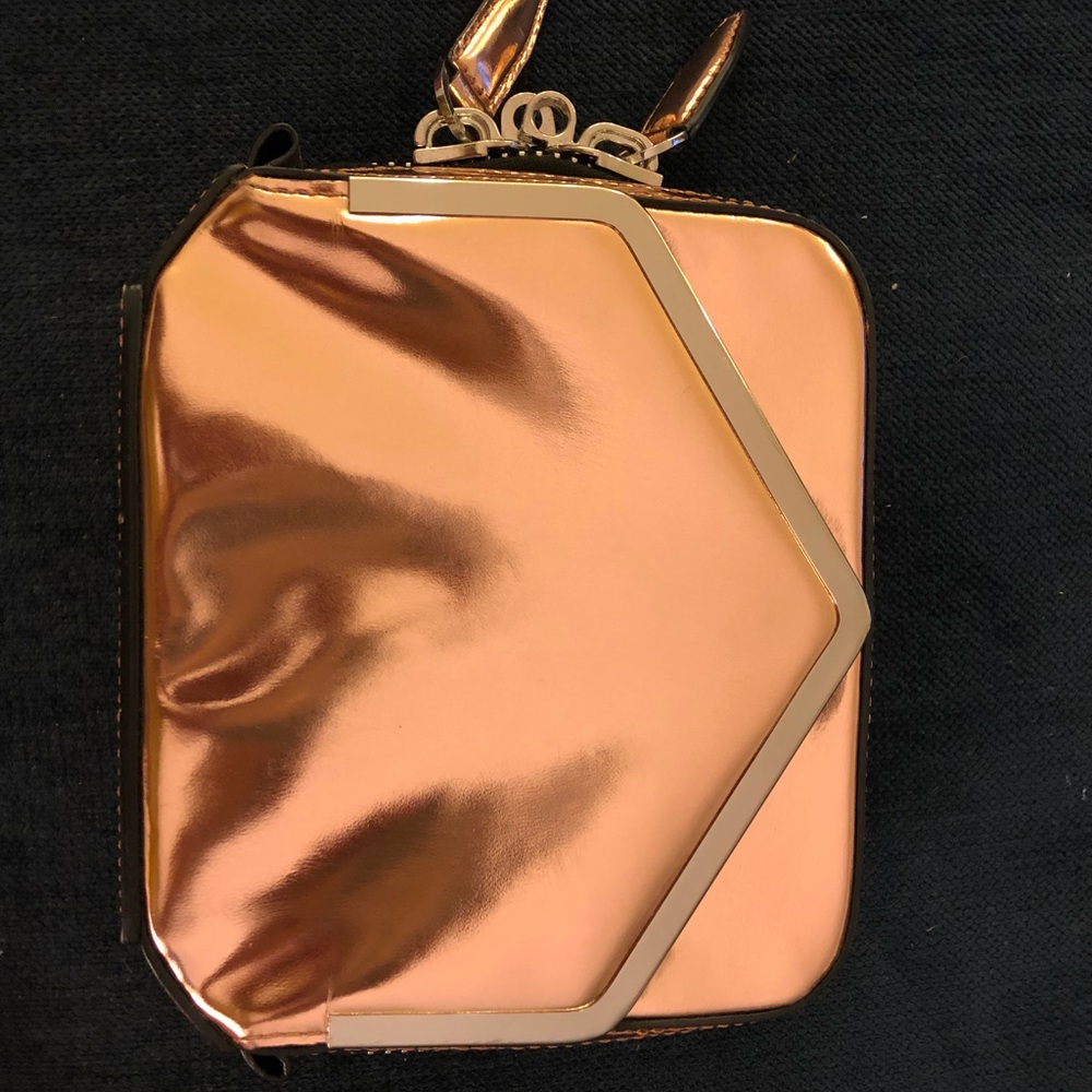 ALEXANDER WANG METALLIC ADRIEL CLUTCH